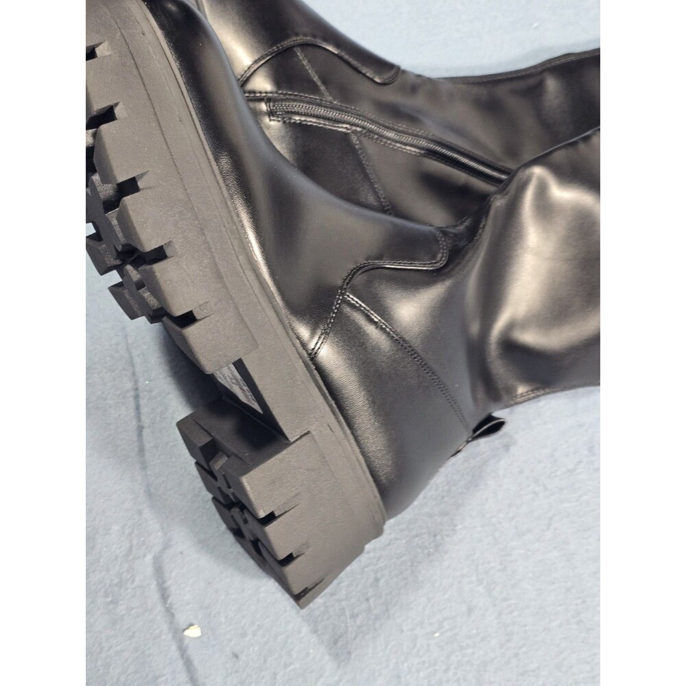 NEW Women's Black So & Yong Tall Stretch Boots With Lug Sole 8.5 - Picture 12 of 16
